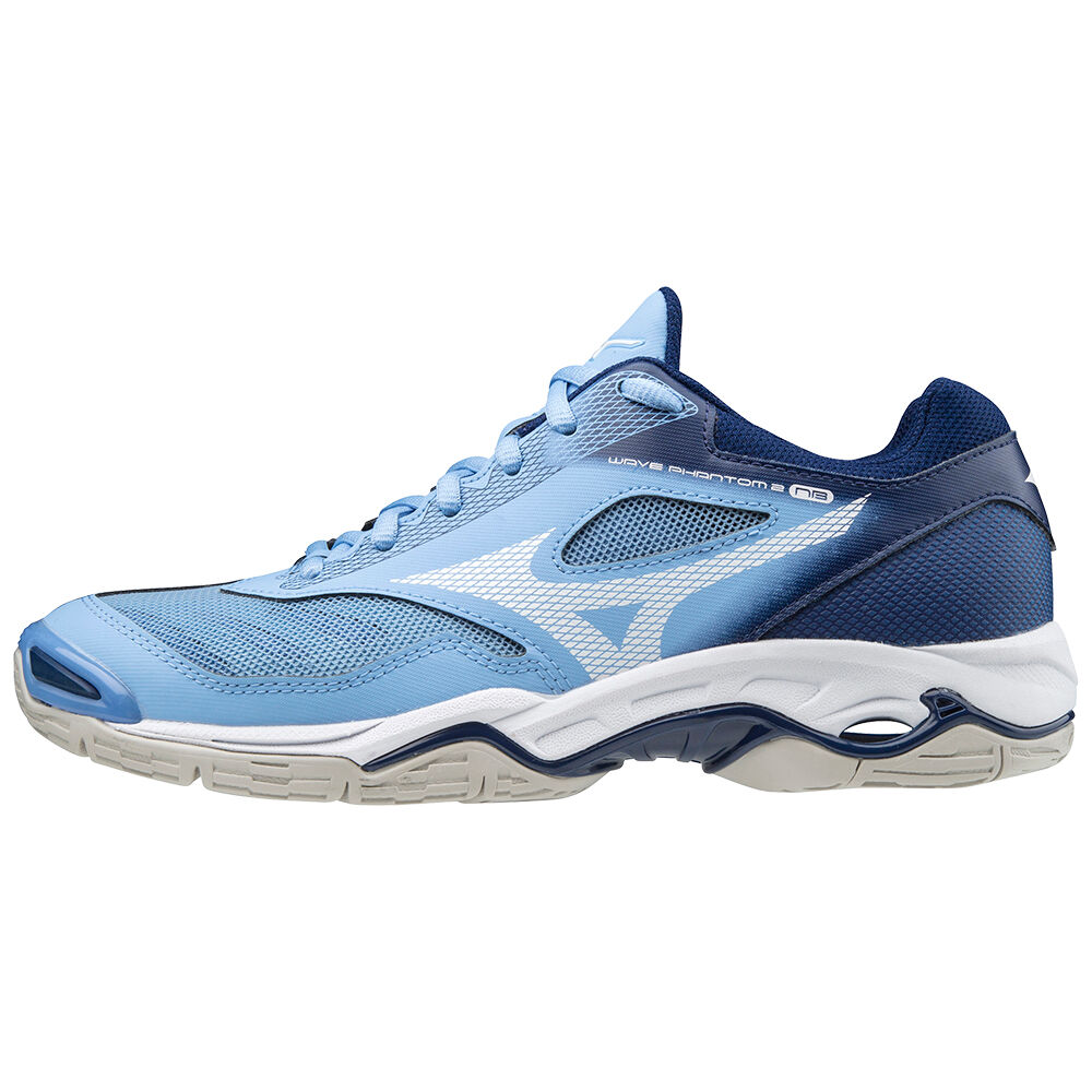 Tenis Futsal Mizuno Wave Phantom 2 Nb - Mulher - Azuis/Branco - KSTIY8516